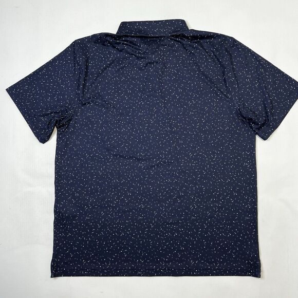 NEW Under Armour Golf Polo Shirt Blue Golf Ball Tee Print UPF 50 $90 Size XL - Picture 12 of 12